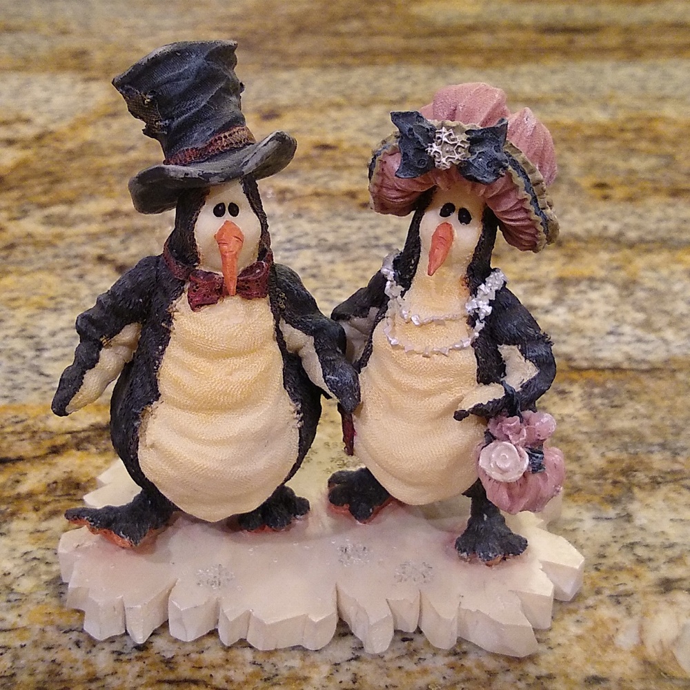 Penguin couple Boyds Bears Wee Folkstone - Wainwright & Ruby Waddleswotth
